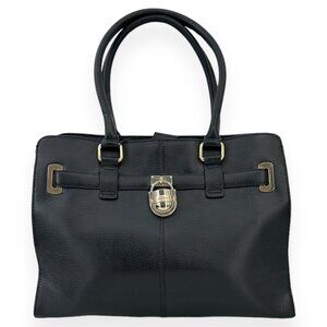 NWT Calvin Klein Modena Black Pebbled Leather Crossbody Bag Handbag Tote Bag